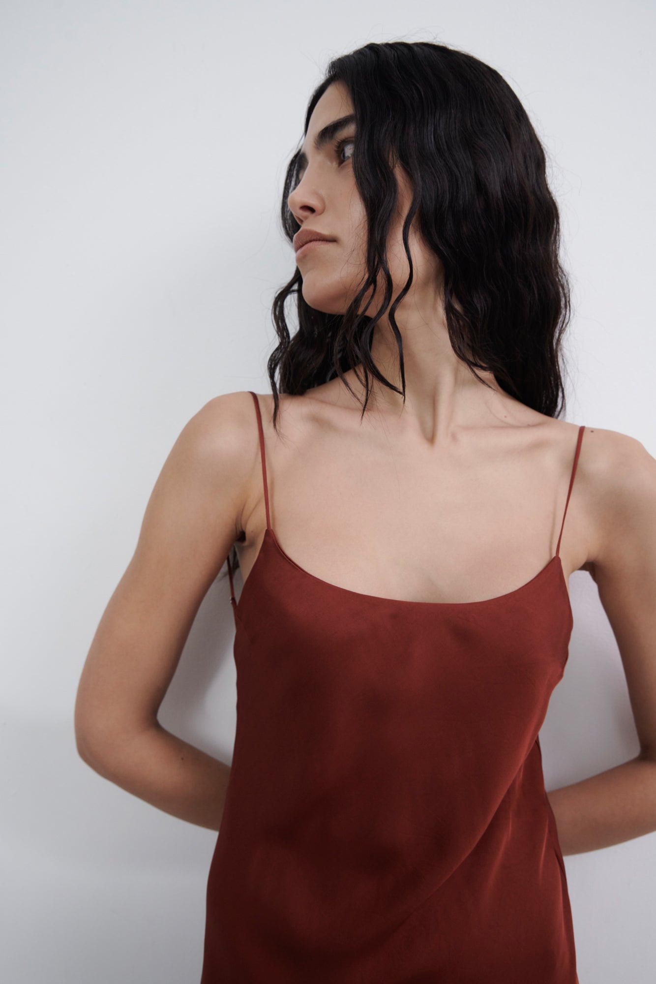 Backless Long Slip Dress - Red