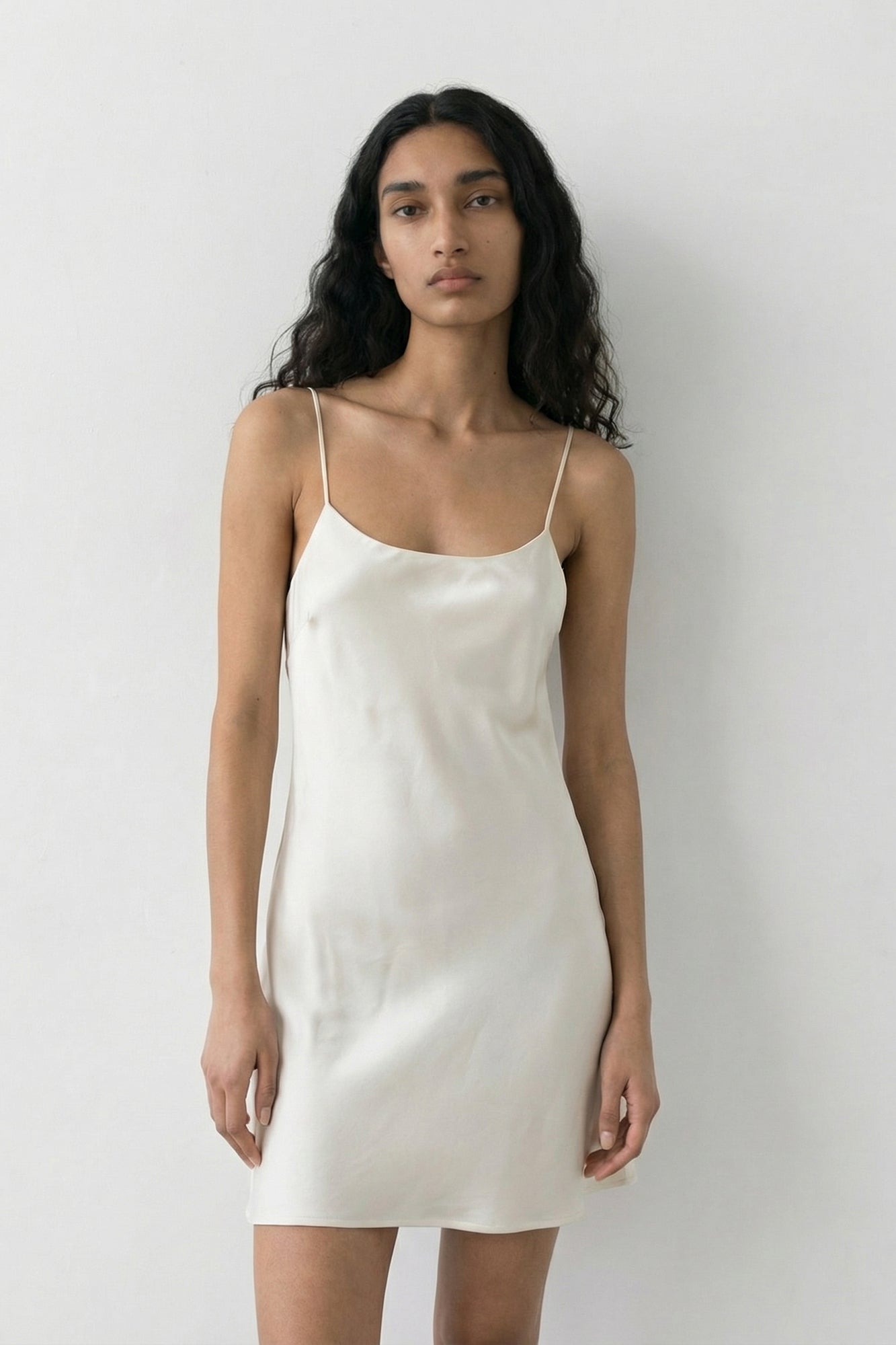 Backless Short Slip Dress - Ivory