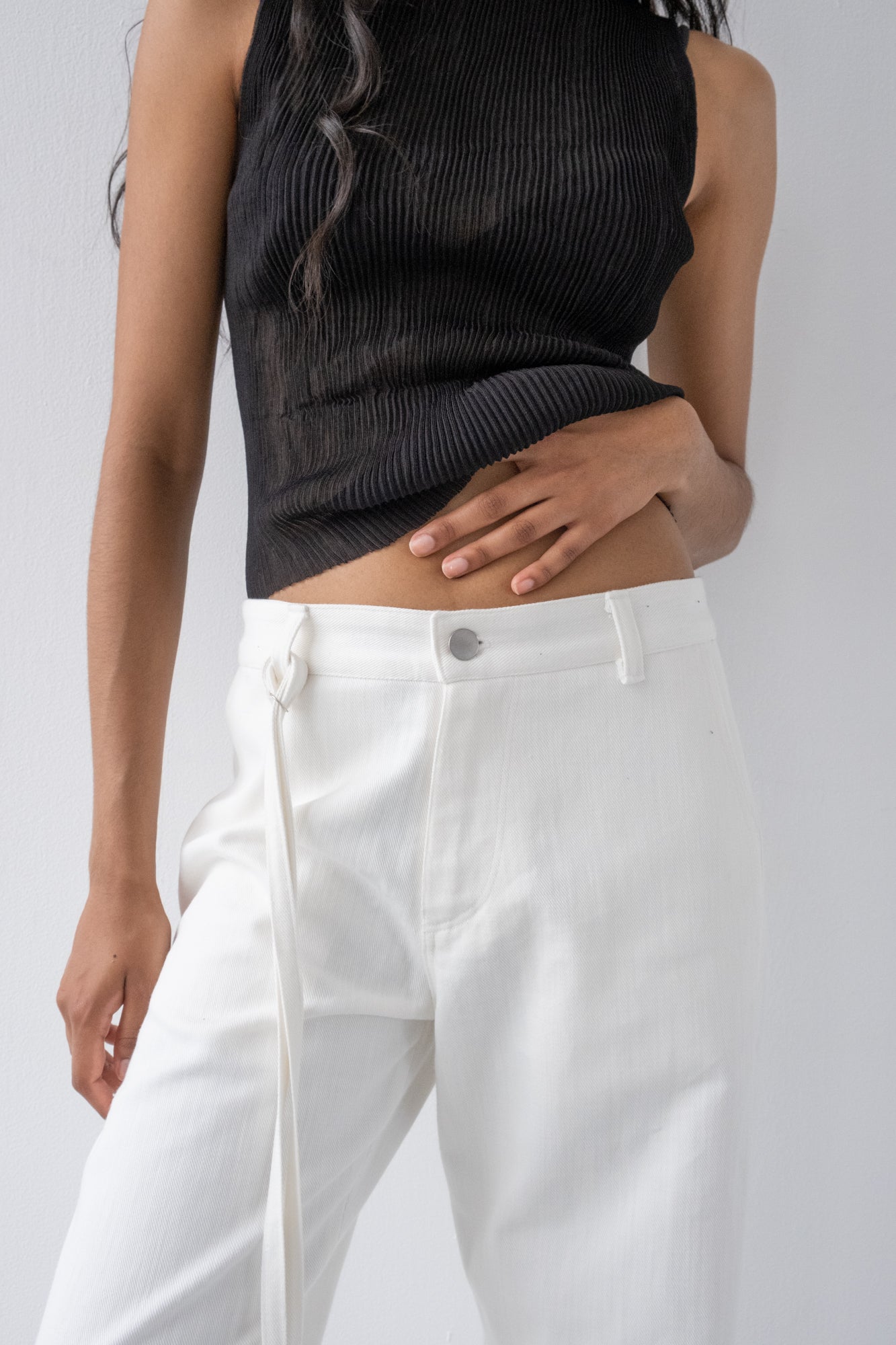 Wide Leg Jeans - off white