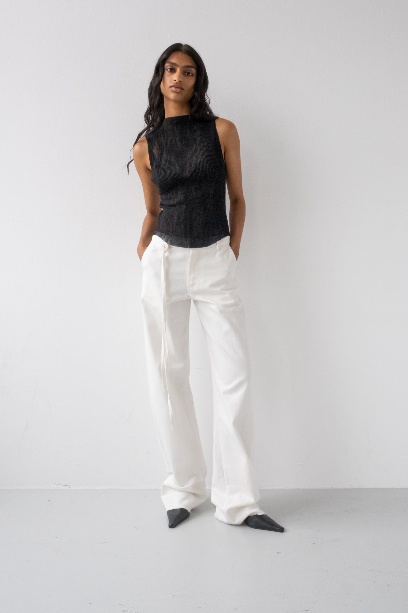Wide Leg Jeans - off white