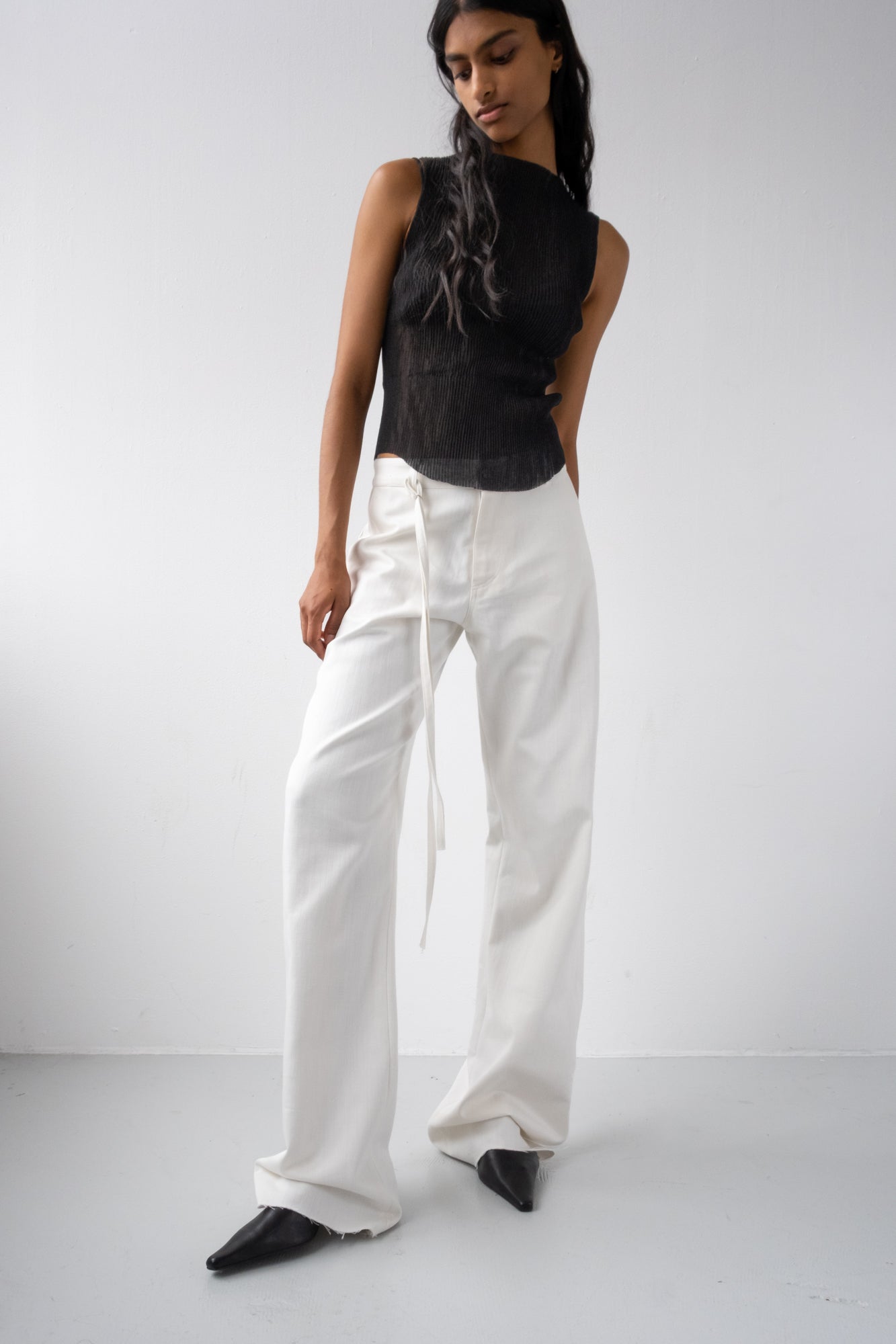 Wide Leg Jeans - off white