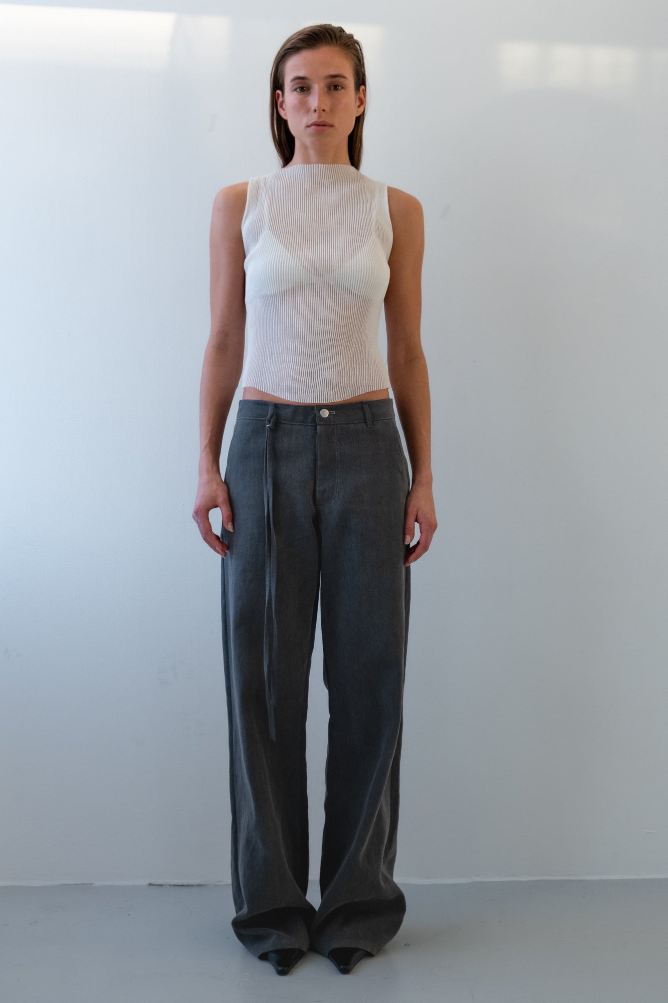 Wide Leg Jeans - grey