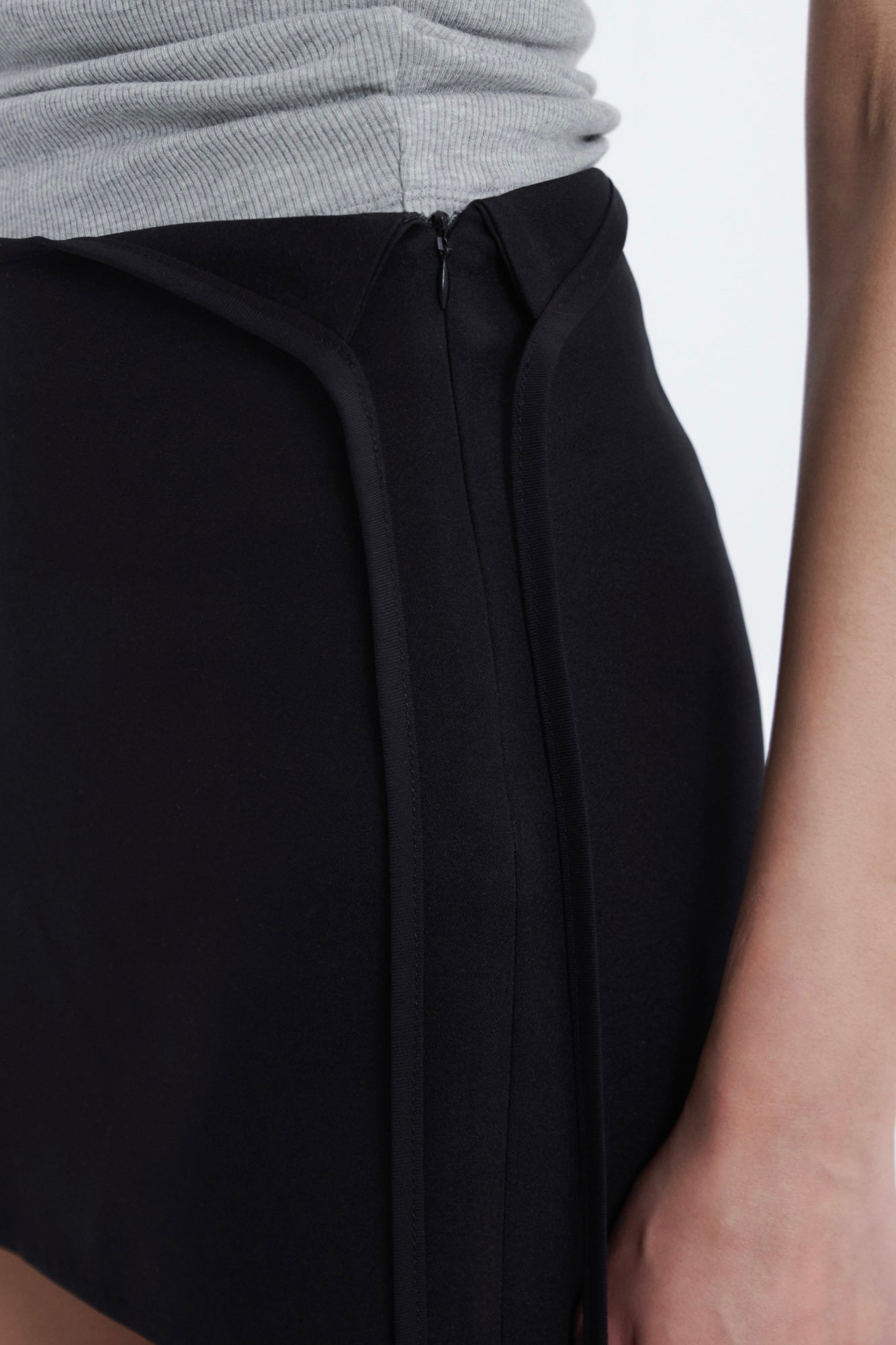 Mini Flap Skirt - black