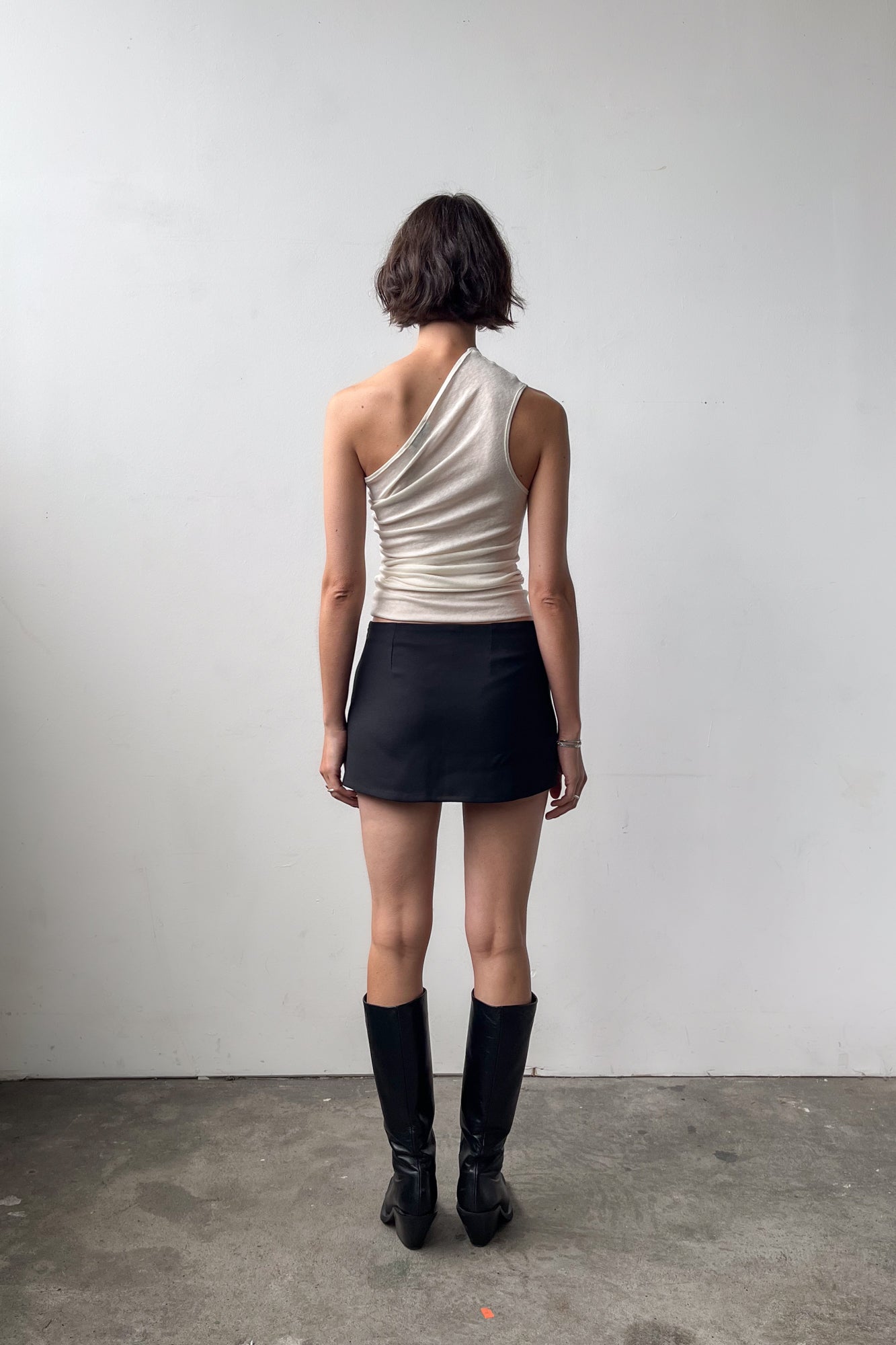One Shoulder Tank - Off White