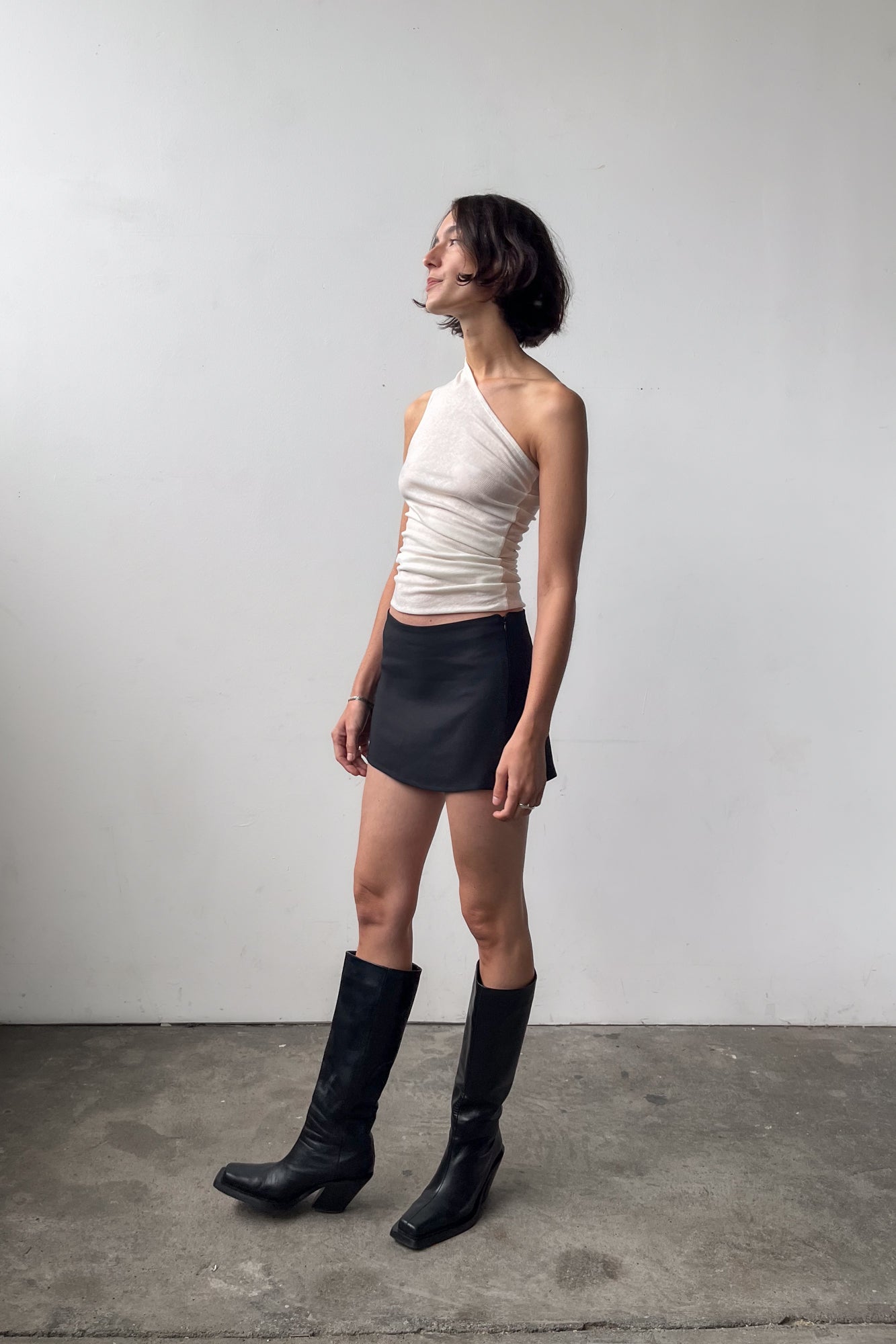 One Shoulder Tank - Off White