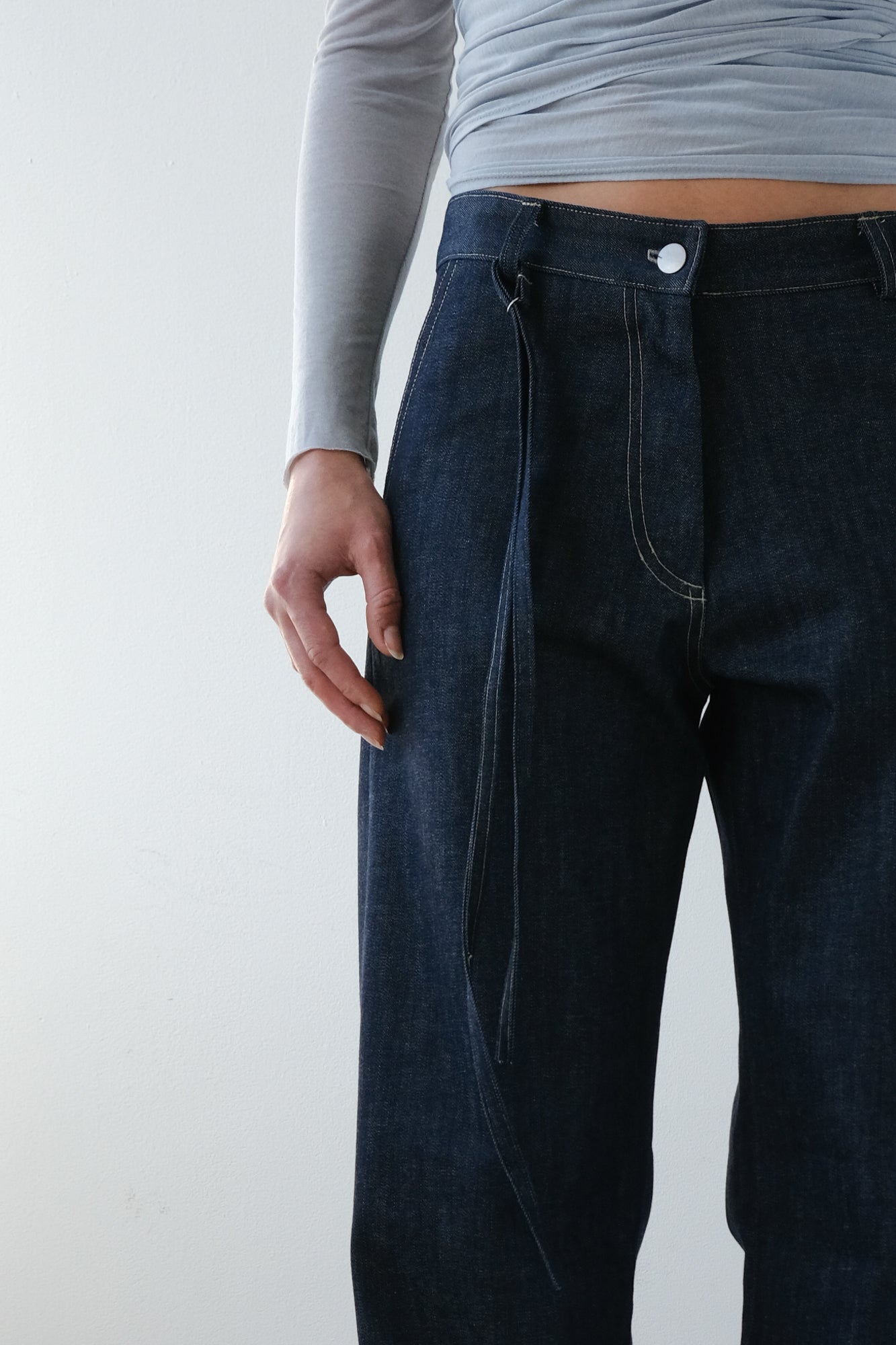 Wide Leg Jeans - raw denim