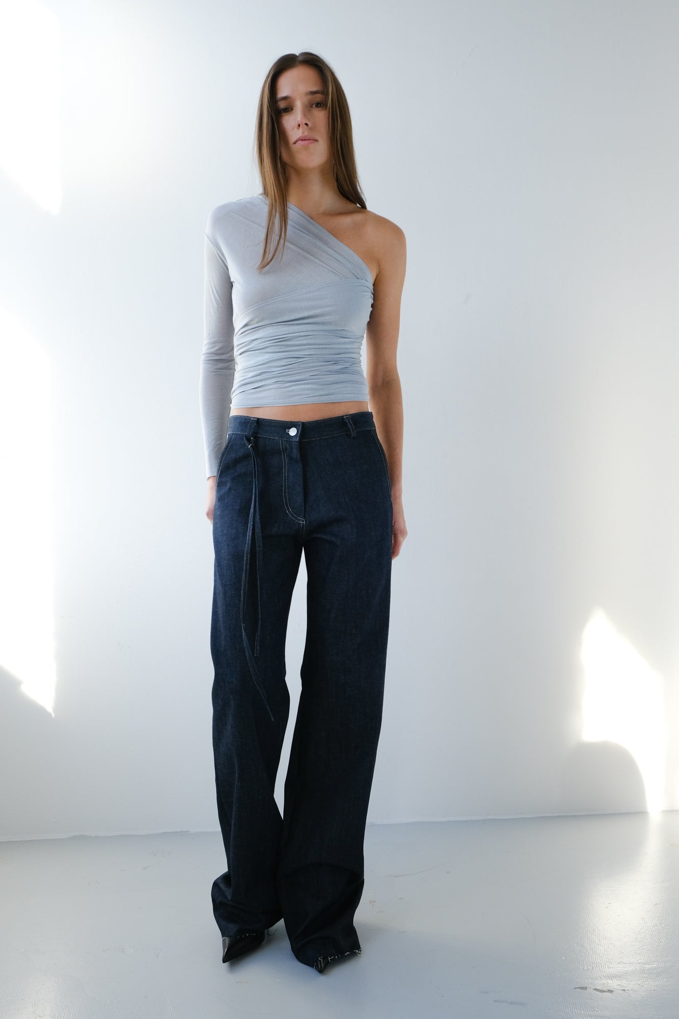 Wide Leg Jeans - raw denim