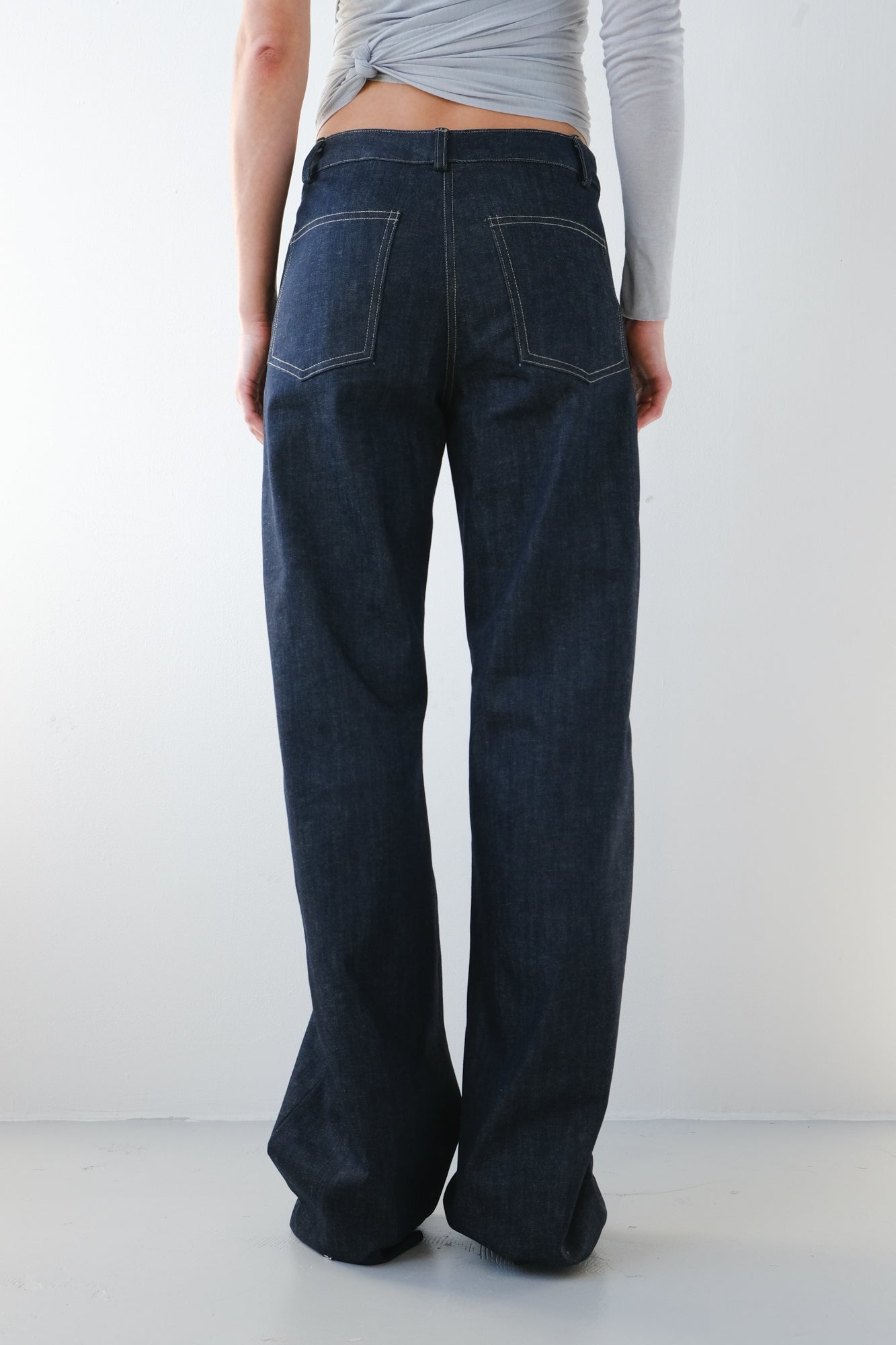 Wide Leg Jeans - raw denim