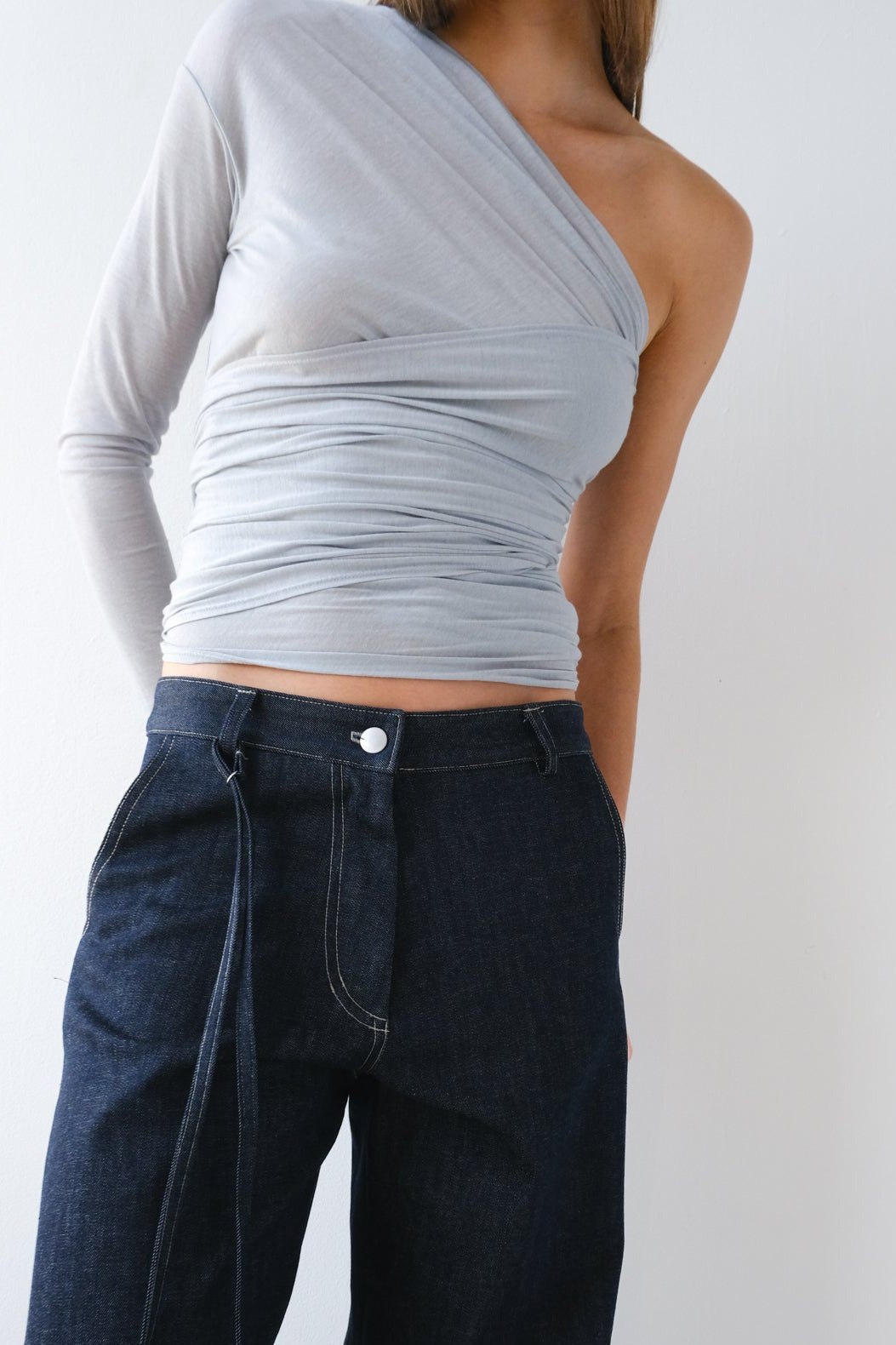 Wrap Long Sleeve Top - Slate