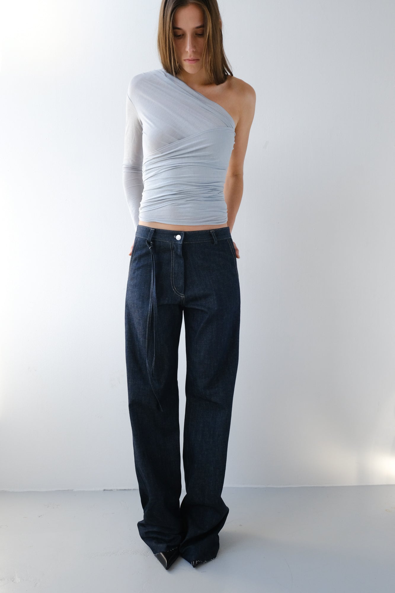 Wrap Long Sleeve Top - Slate