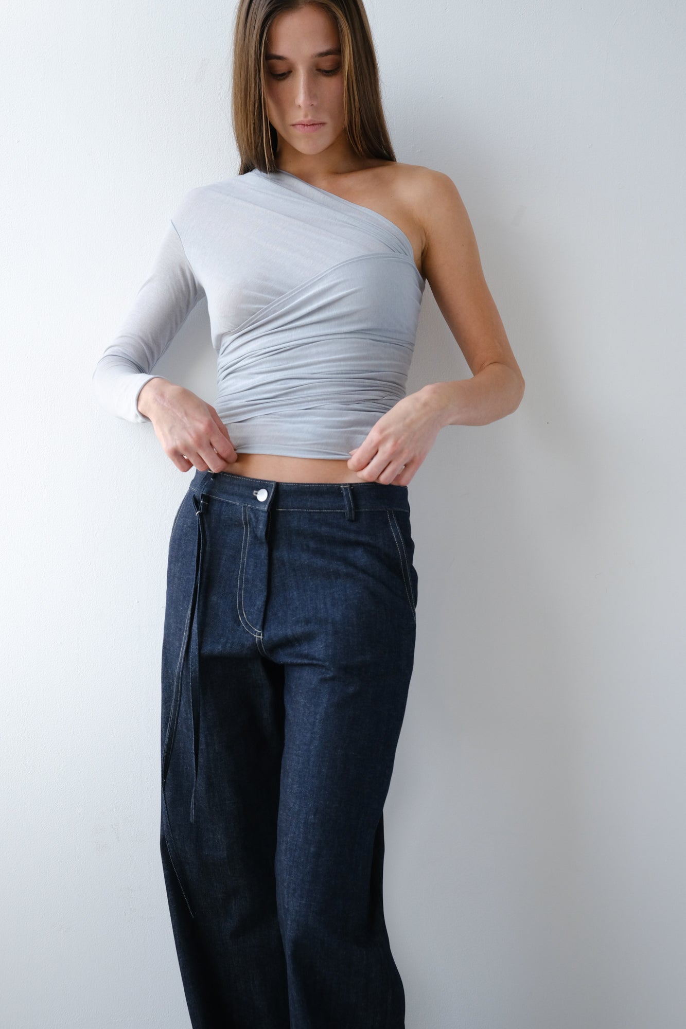 Wrap Long Sleeve Top - Slate