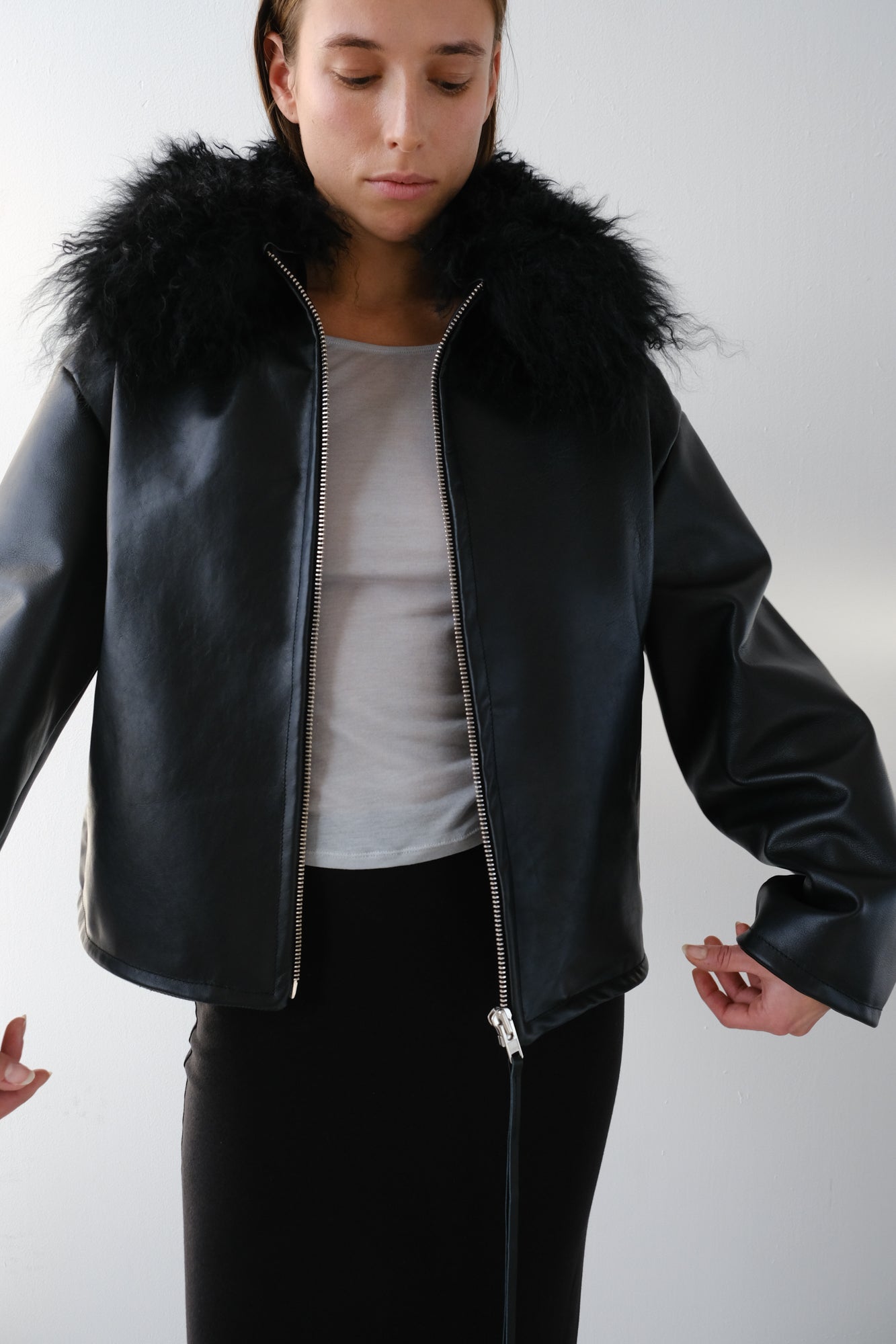 MADE TO ORDER - Leather Jacket - black