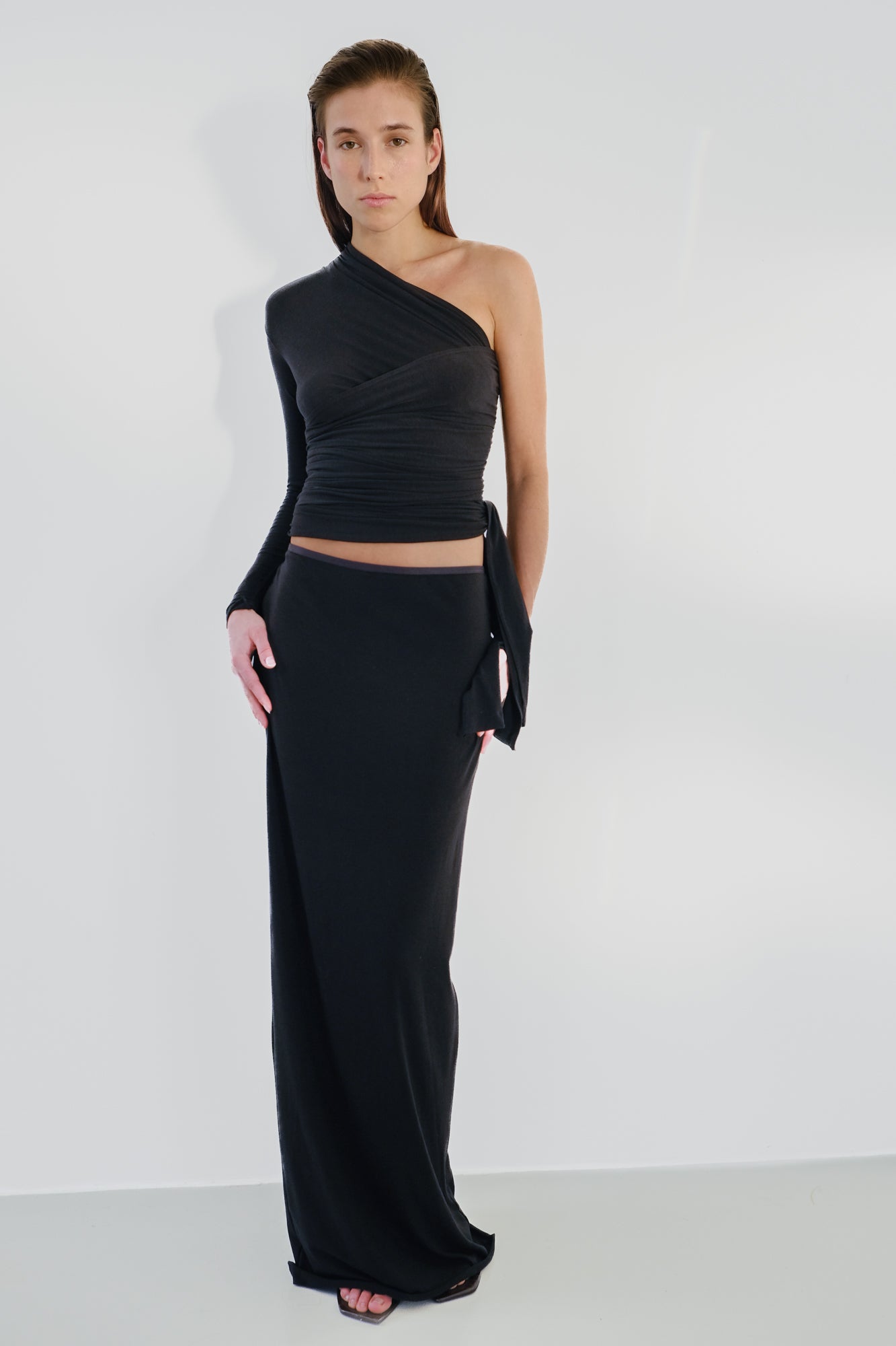 Maxi Column Skirt - black