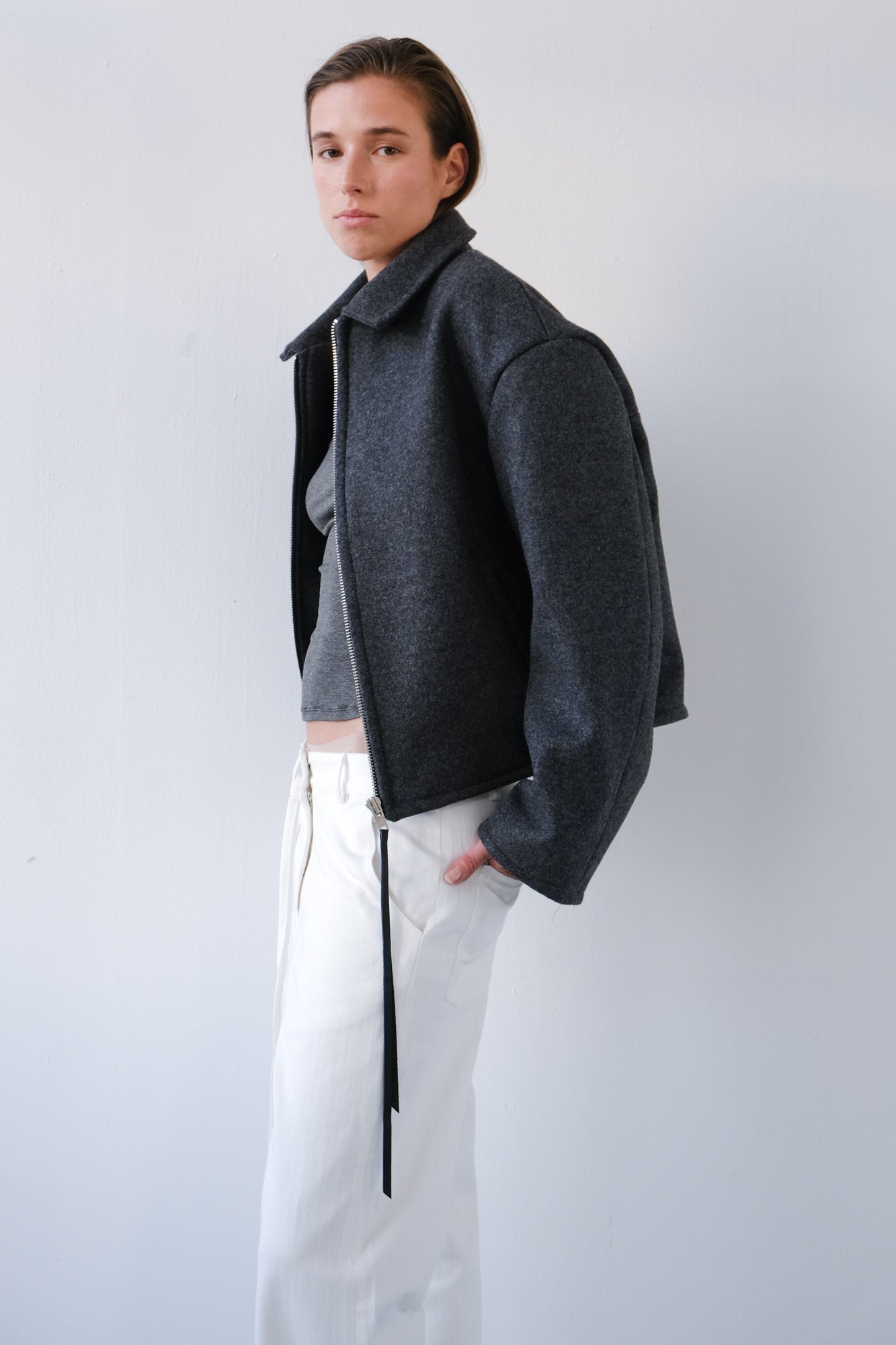 MADE TO ORDER - Wool Jacket - grey melange