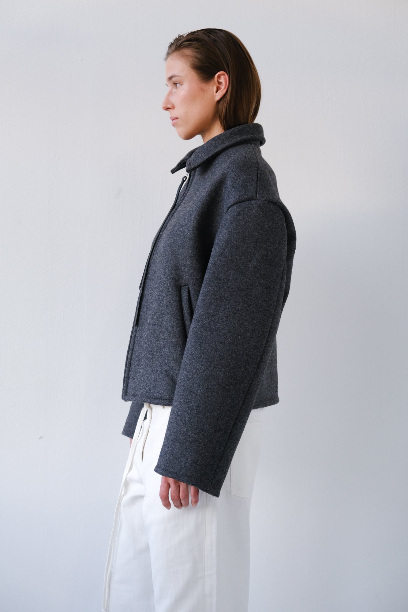 MADE TO ORDER - Wool Jacket - grey melange
