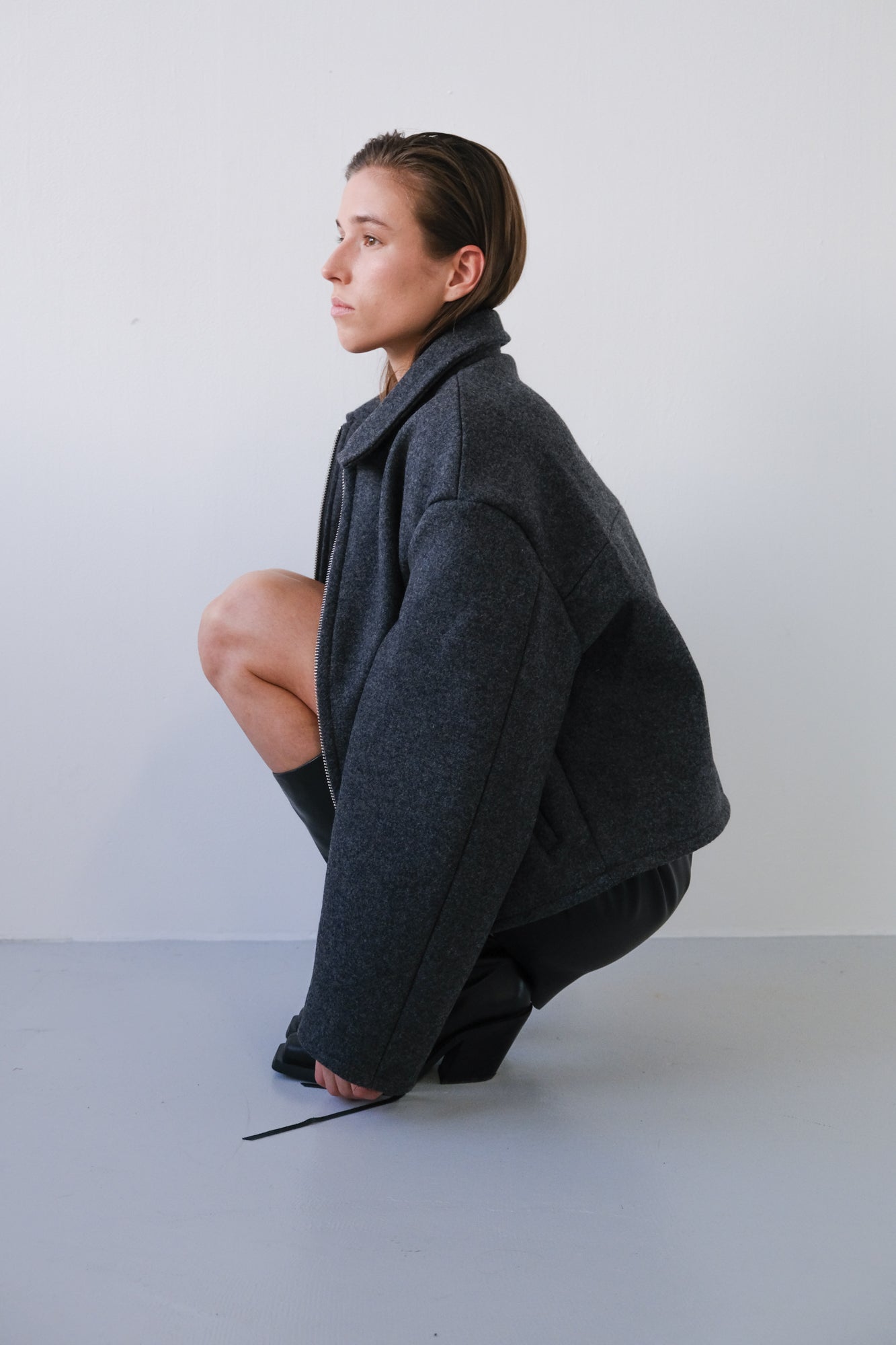 MADE TO ORDER - Wool Jacket - grey melange