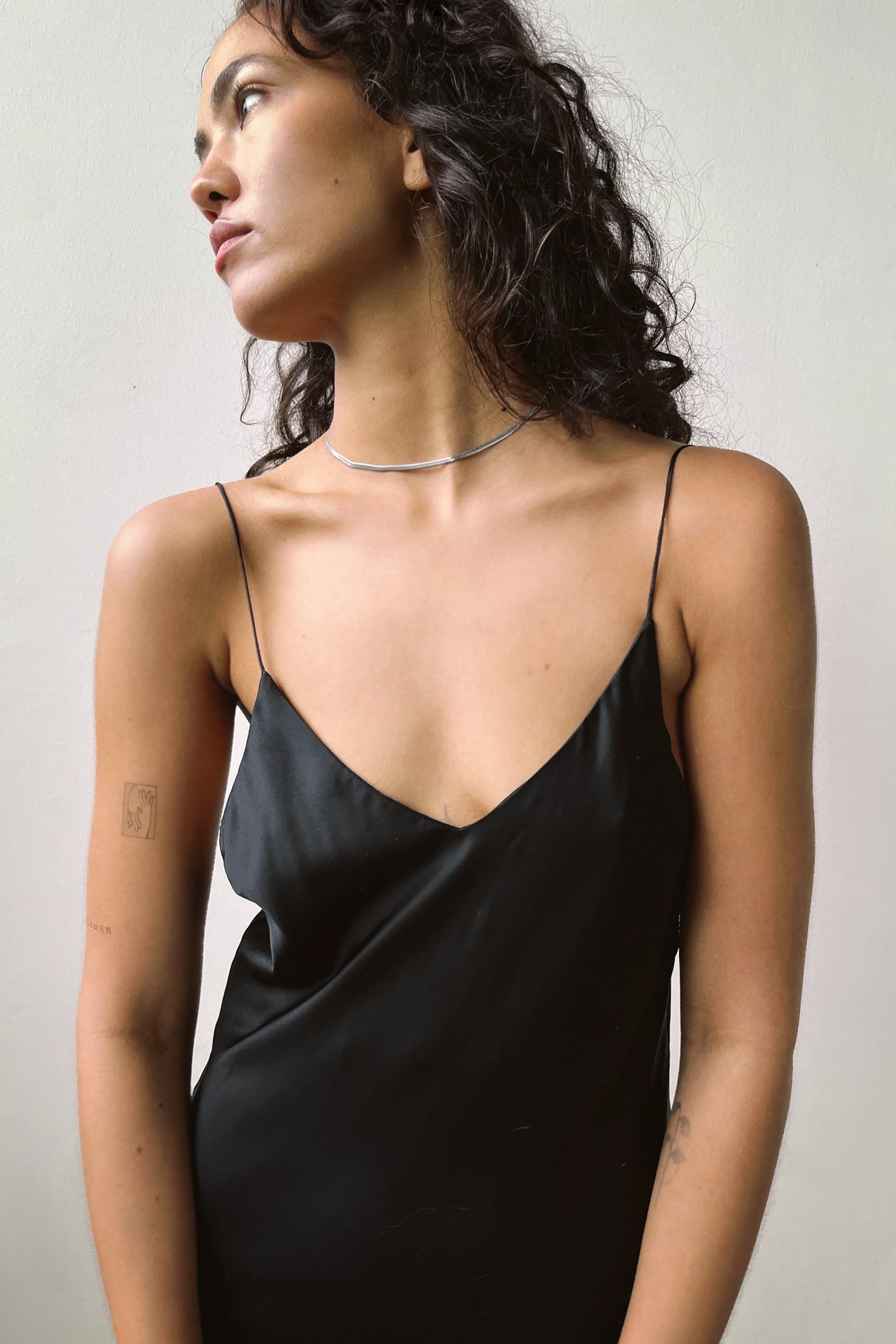 V-Back Mini Dress - Black