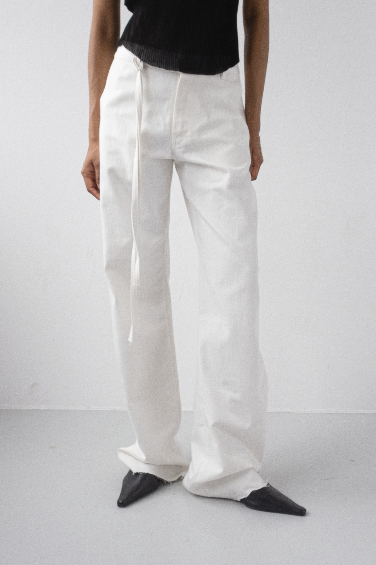 Wide Leg Jeans - off white