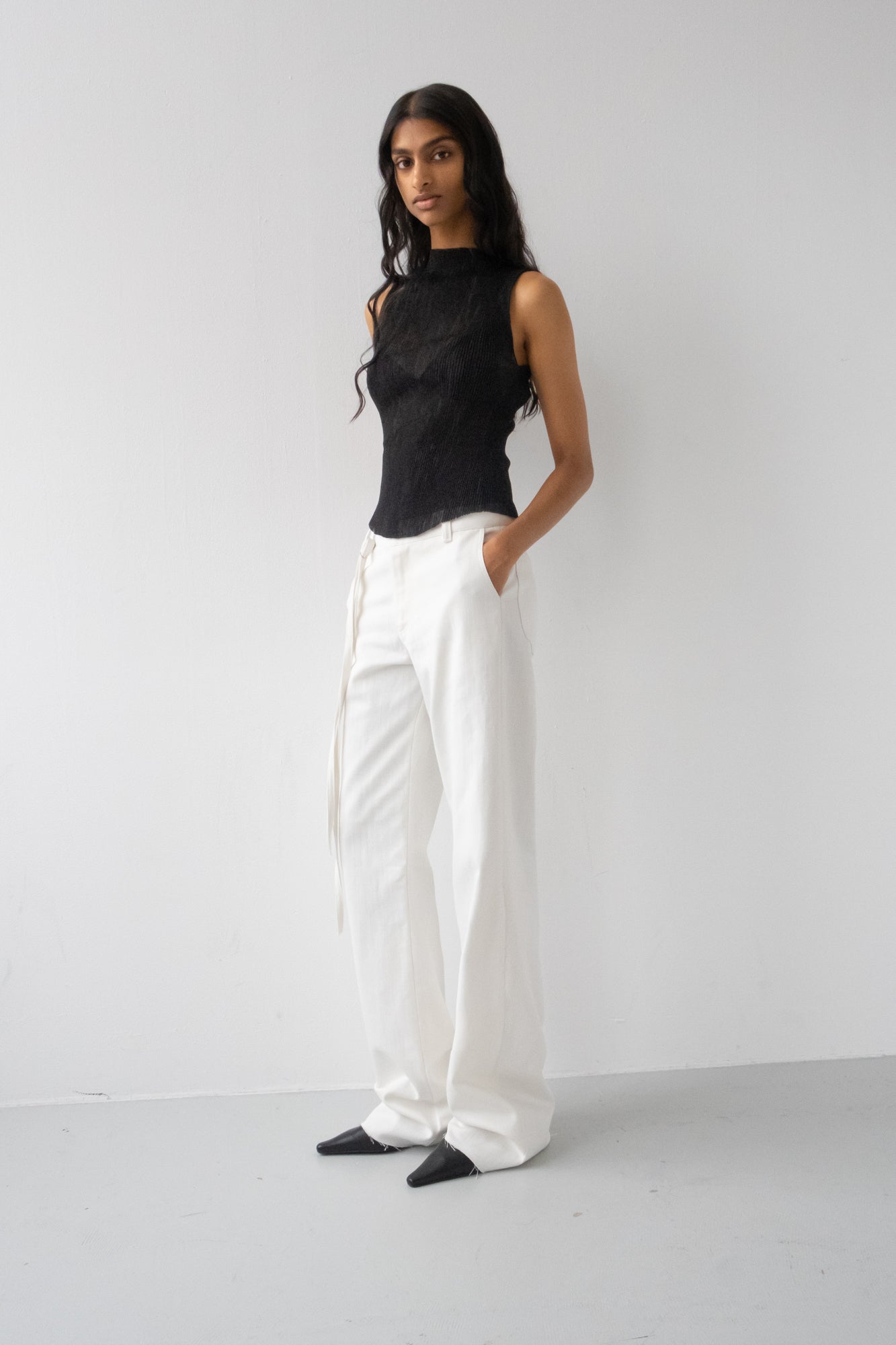 Wide Leg Jeans - off white