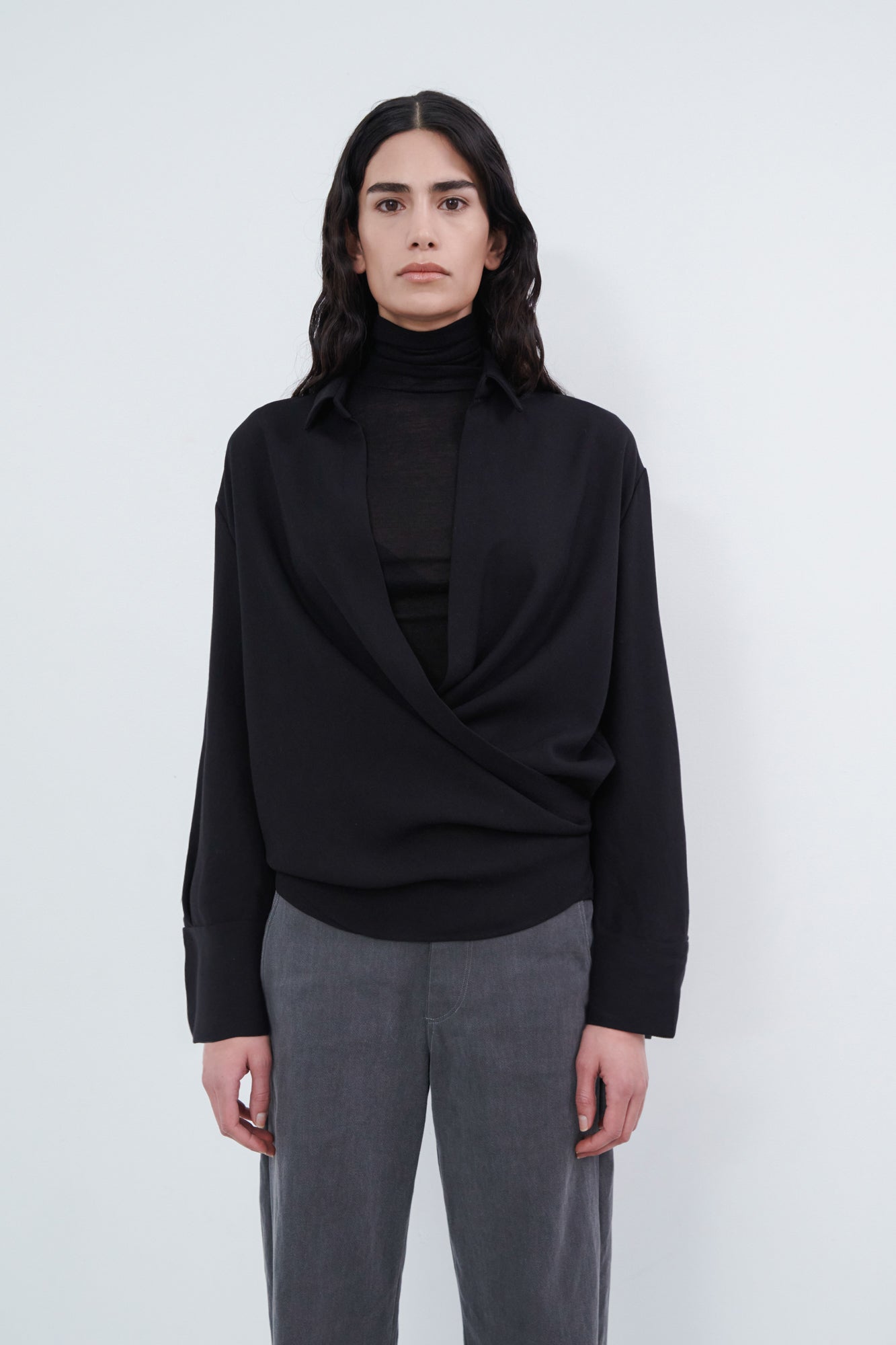 Wrap Shirt - Black
