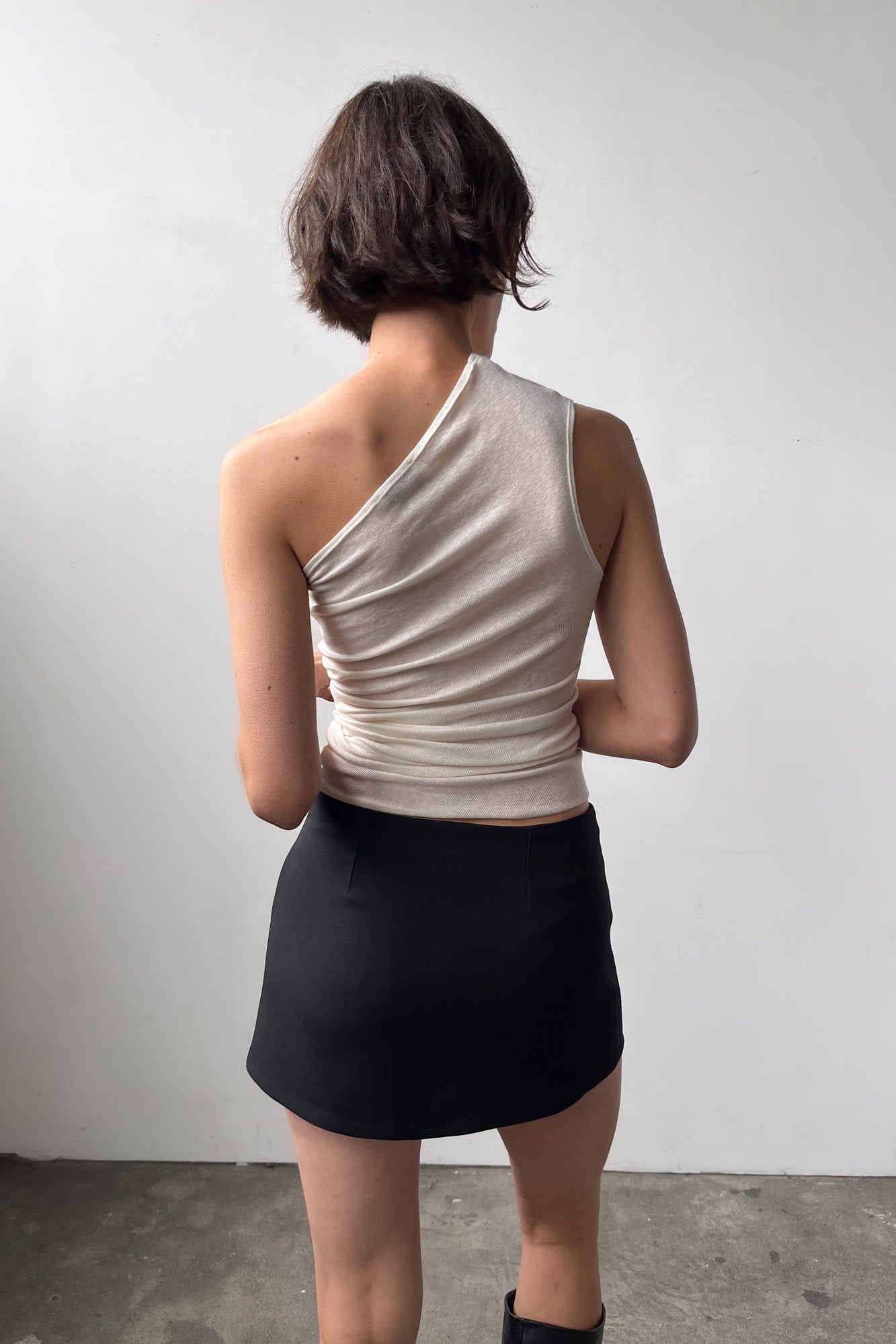 One Shoulder Tank - Off White