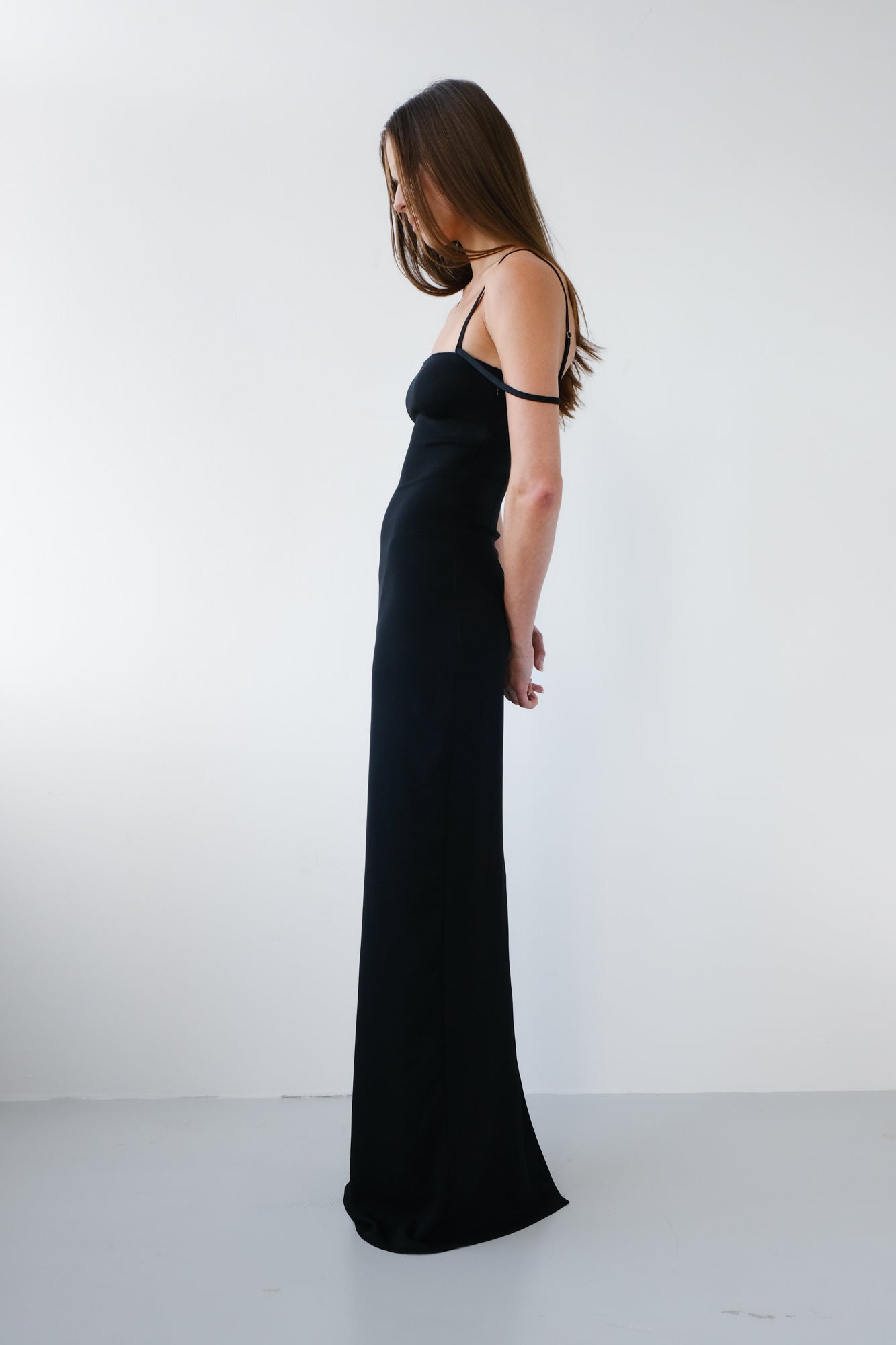 Twin Strap Maxi Dress - Black