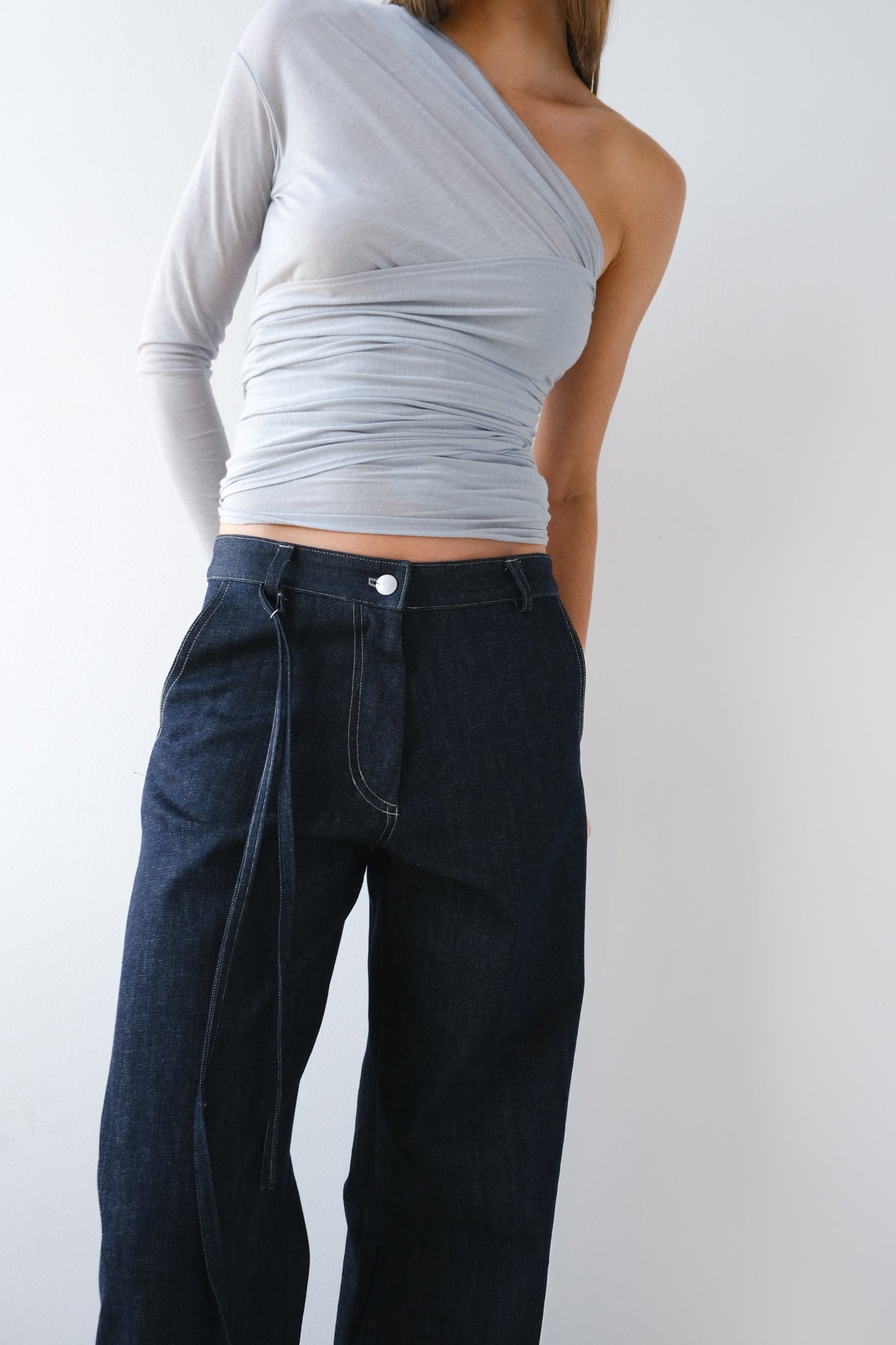 Wide Leg Jeans - raw denim