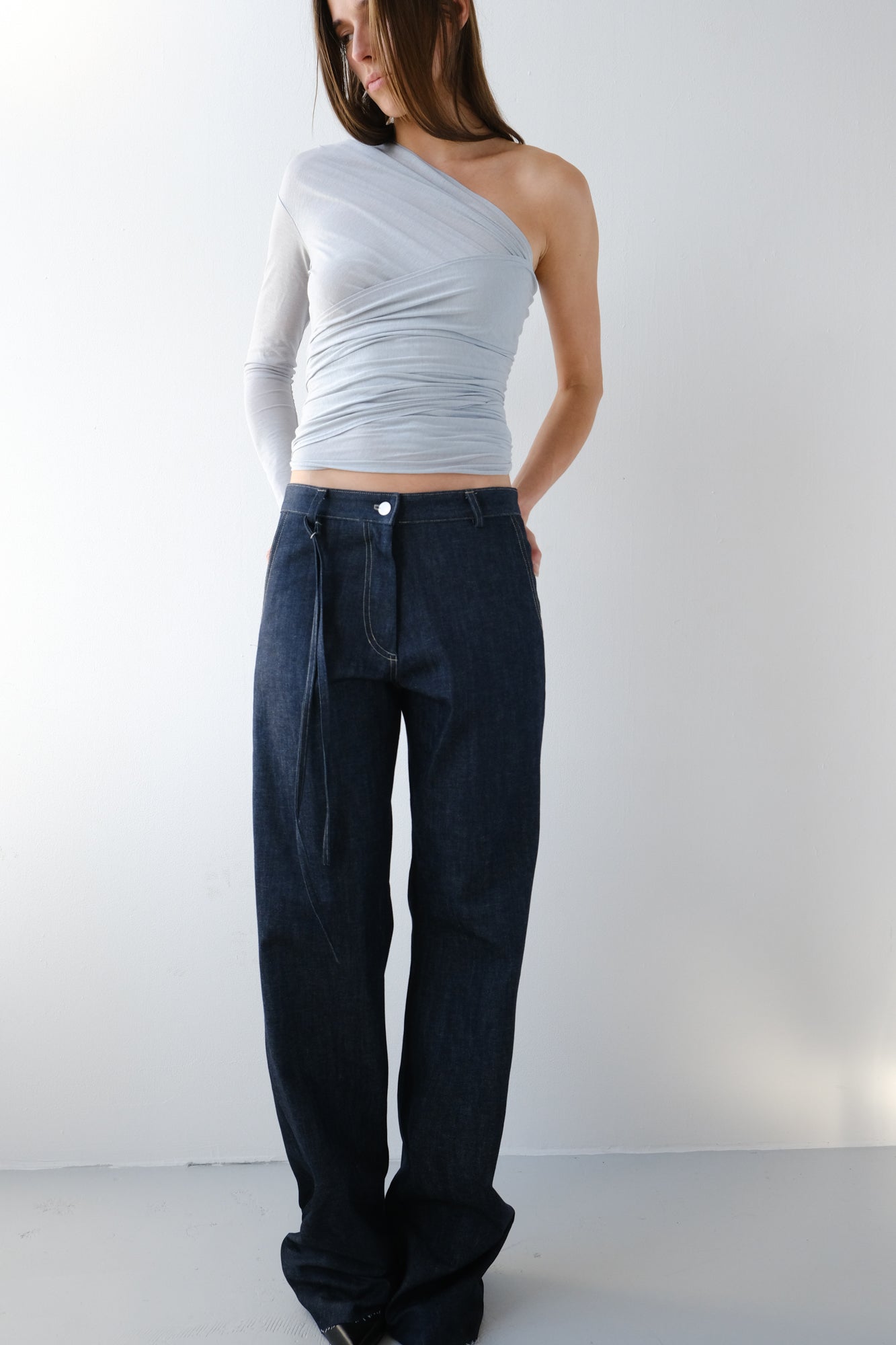 Wide Leg Jeans - raw denim