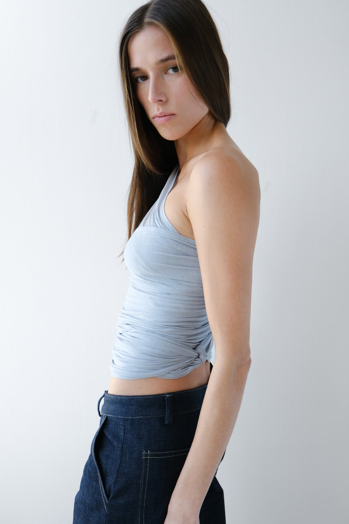 Wrap Long Sleeve Top - Slate