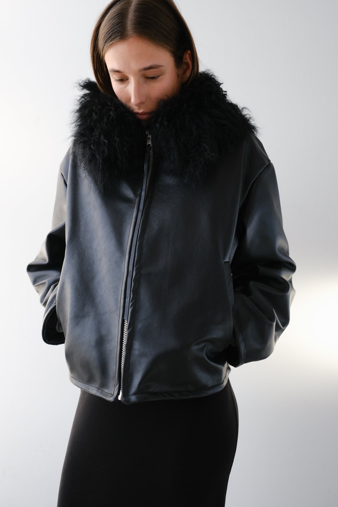 MADE TO ORDER - Leather Jacket - black