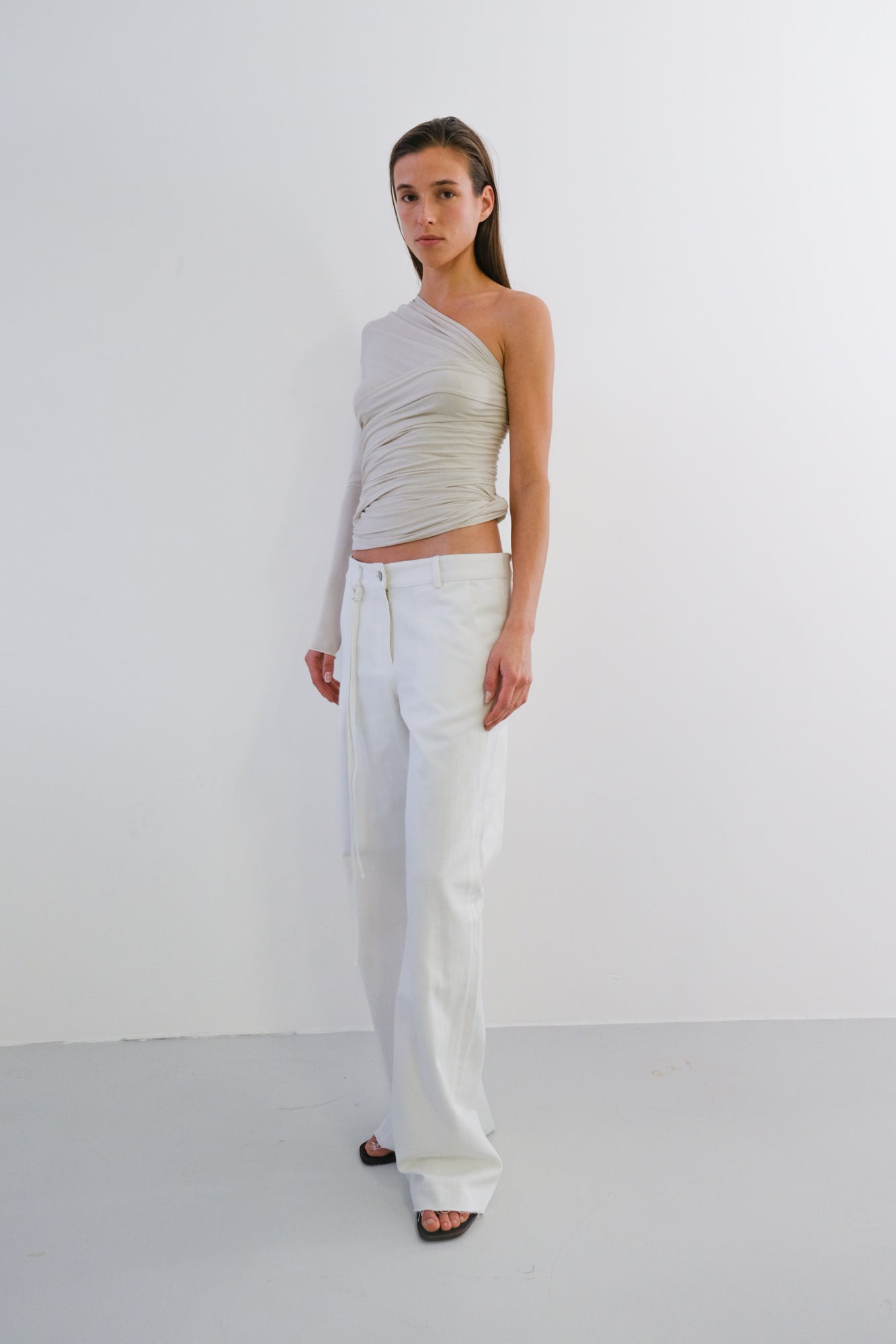 Wrap Long Sleeve Top - Eggshell