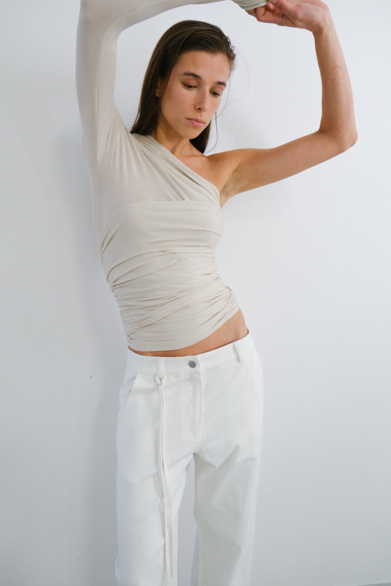Wrap Long Sleeve Top - Eggshell