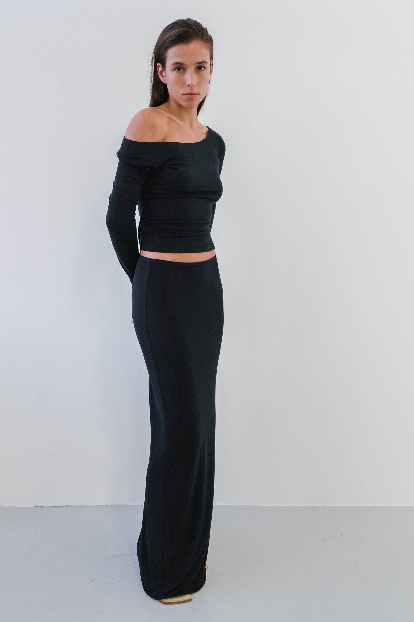 Maxi Column Skirt - black