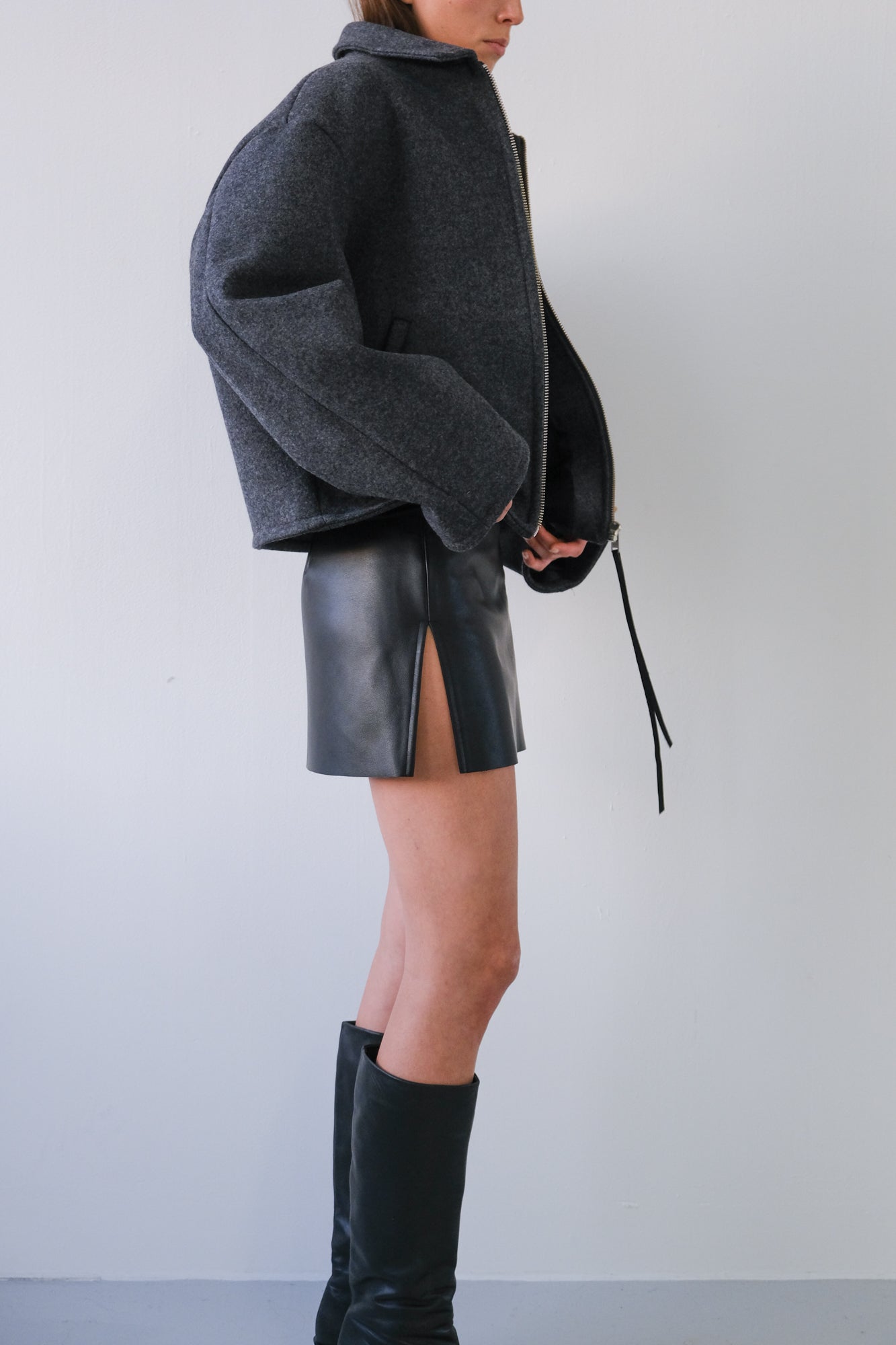 MADE TO ORDER - Wool Jacket - grey melange