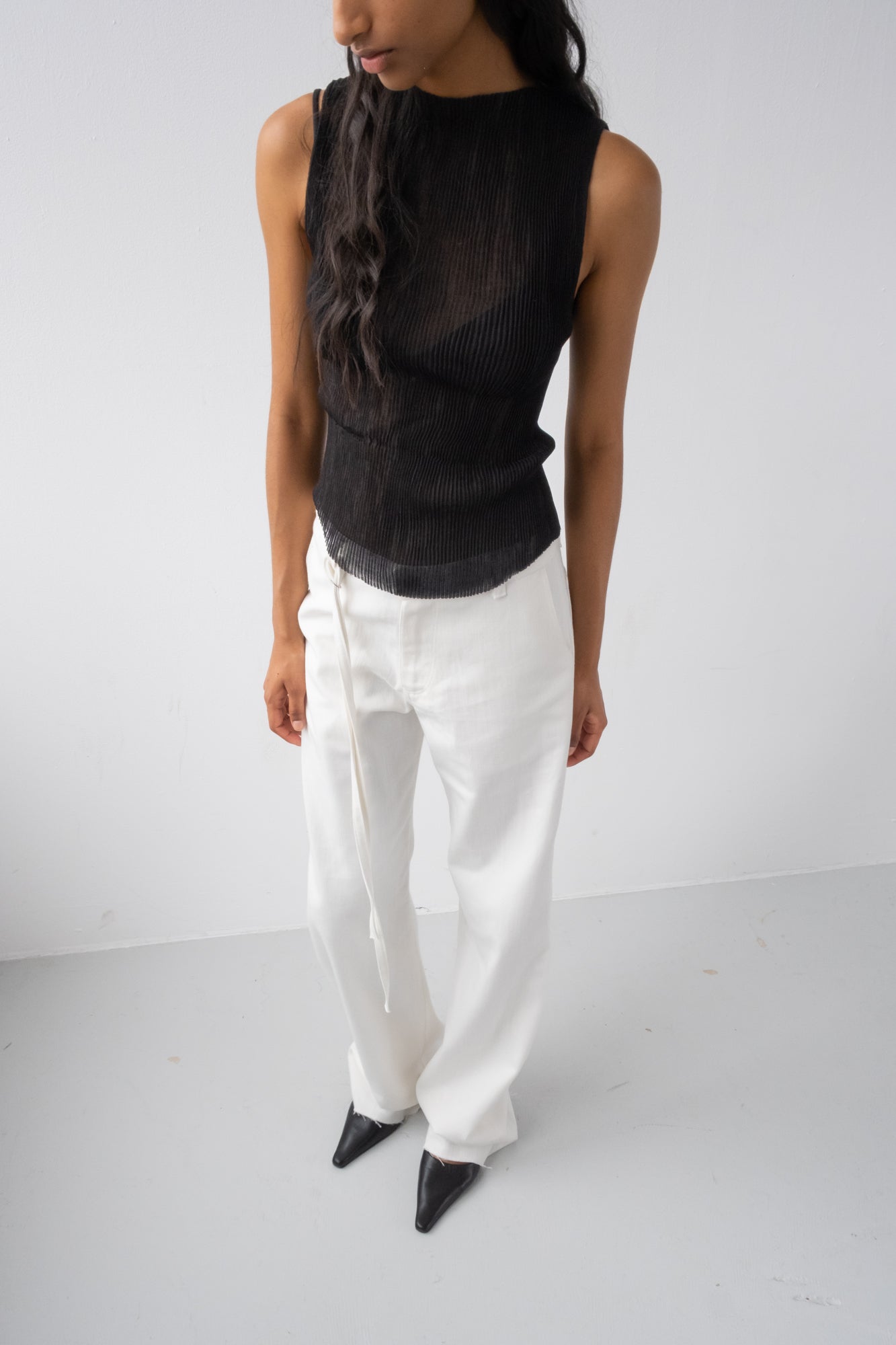 Wide Leg Jeans - off white