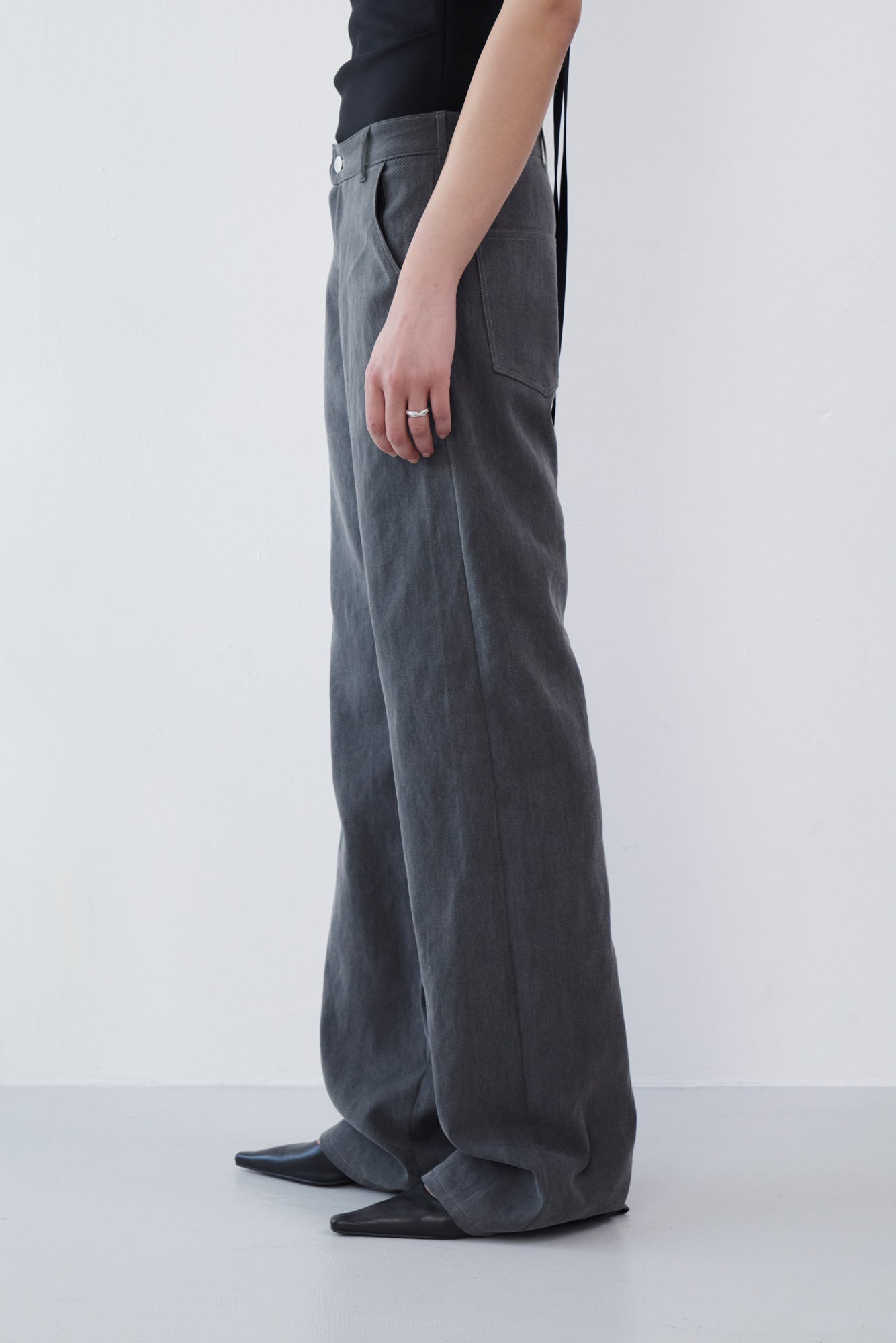 Wide Leg Jeans - grey