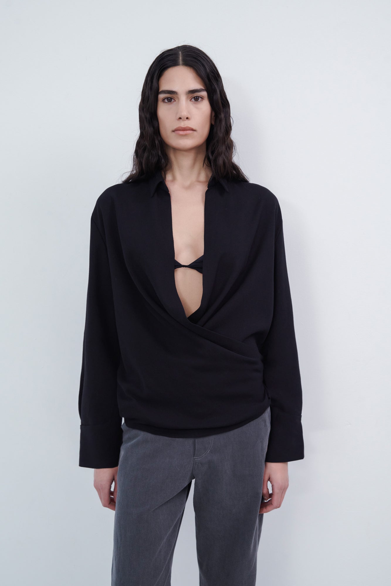 Wrap Shirt - Black